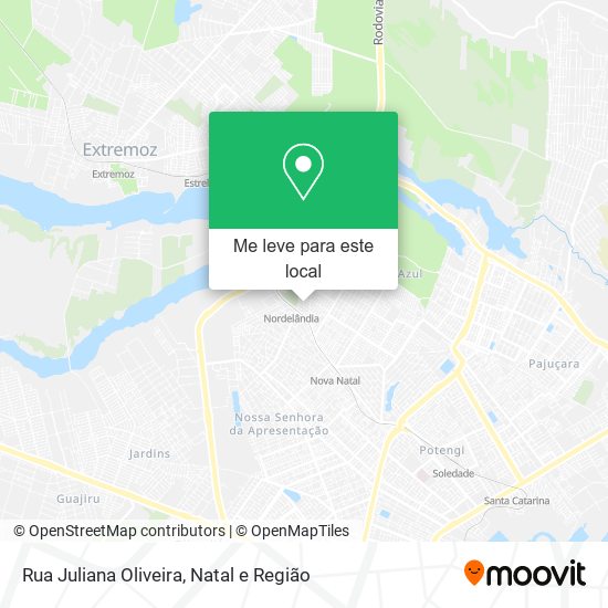 Rua Juliana Oliveira mapa