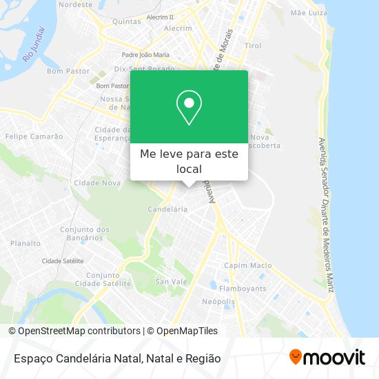 Espaço Candelária Natal mapa