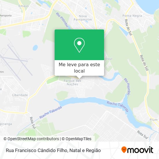 Rua Francisco Cândido Filho mapa