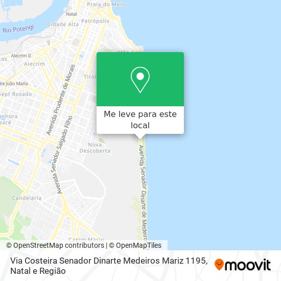Via Costeira Senador Dinarte Medeiros Mariz 1195 mapa