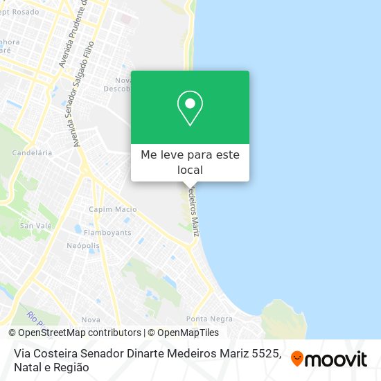 Via Costeira Senador Dinarte Medeiros Mariz 5525 mapa