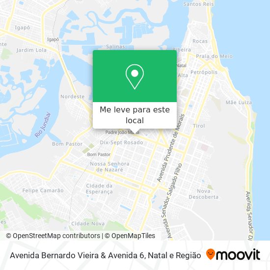Avenida Bernardo Vieira & Avenida 6 mapa