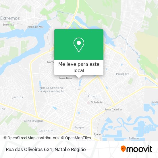 Rua das Oliveiras 631 mapa