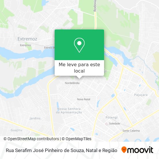 Rua Serafim José Pinheiro de Souza mapa