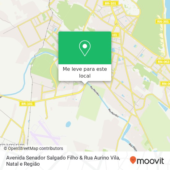 Avenida Senador Salgado Filho & Rua Aurino Vila mapa