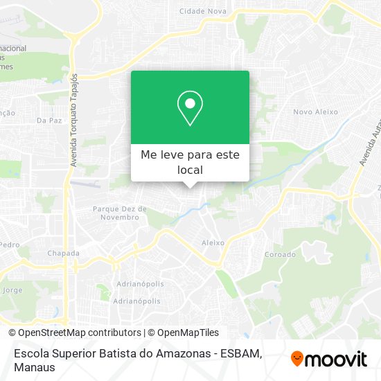Escola Superior Batista do Amazonas - ESBAM mapa