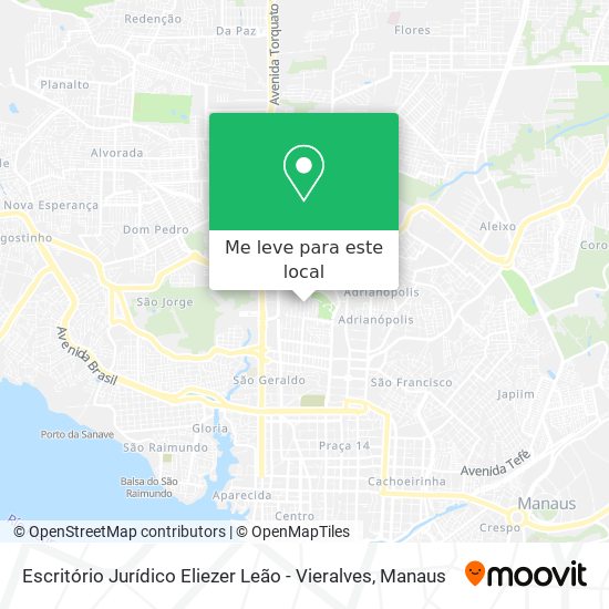Escritório Jurídico Eliezer Leão - Vieralves mapa