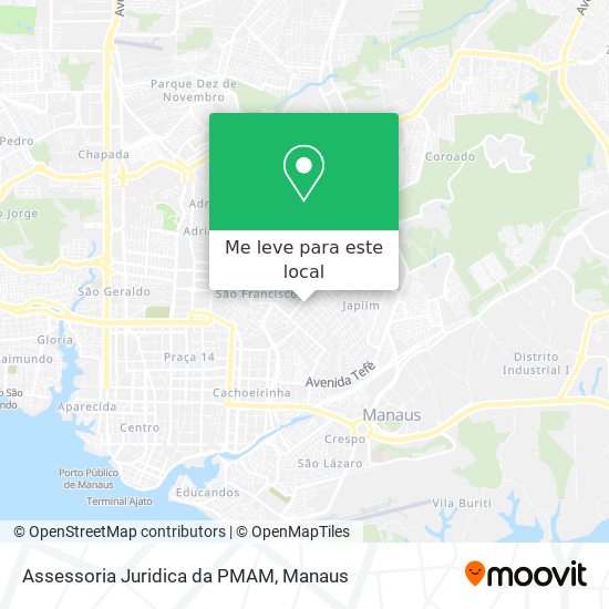 Assessoria Juridica da PMAM mapa