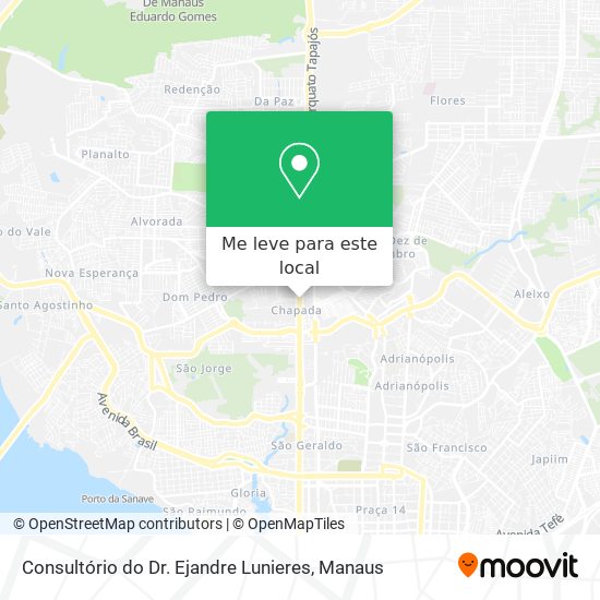 Consultório do Dr. Ejandre Lunieres mapa