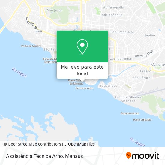Assistência Técnica Arno mapa