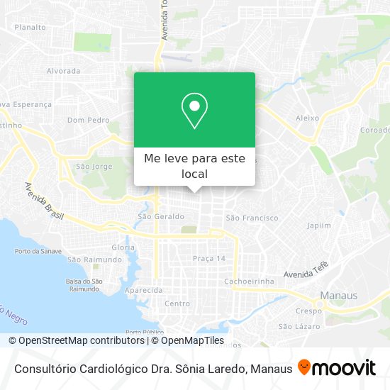 Consultório Cardiológico Dra. Sônia Laredo mapa