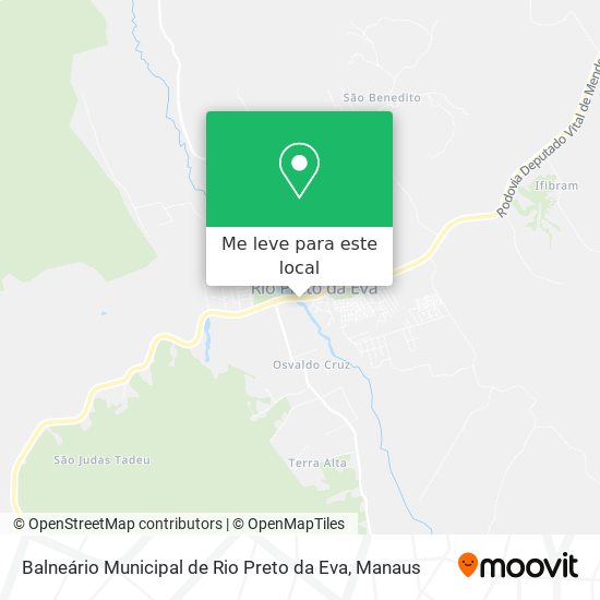 Balneário Municipal de Rio Preto da Eva mapa