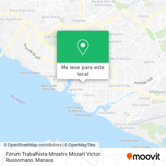 Fórum Trabalhista Ministro Mozart Victor Russomano mapa