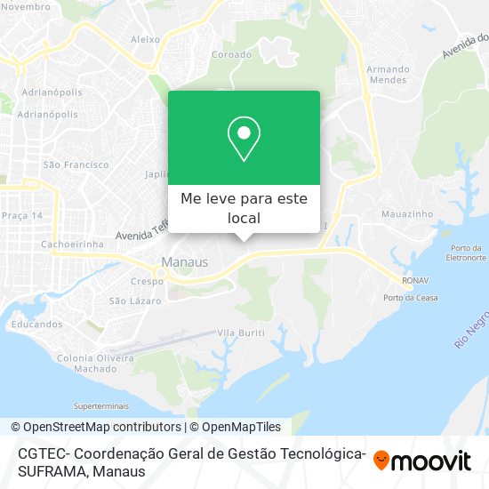 CGTEC- Coordenação Geral de Gestão Tecnológica- SUFRAMA mapa