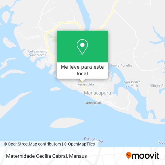 Maternidade Cecília Cabral mapa