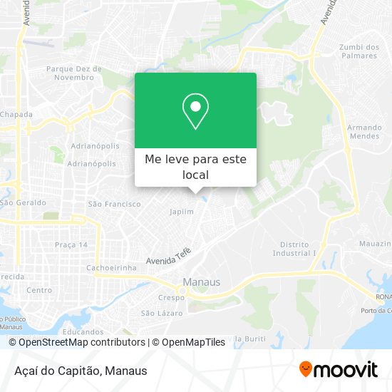 Açaí do Capitão mapa