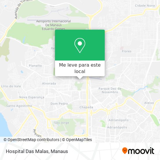 Hospital Das Malas mapa