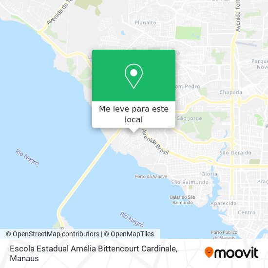 Escola Estadual Amélia Bittencourt Cardinale mapa