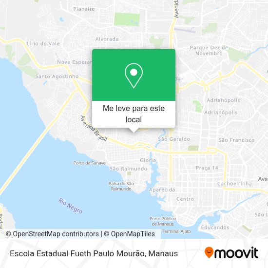 Escola Estadual Fueth Paulo Mourão mapa