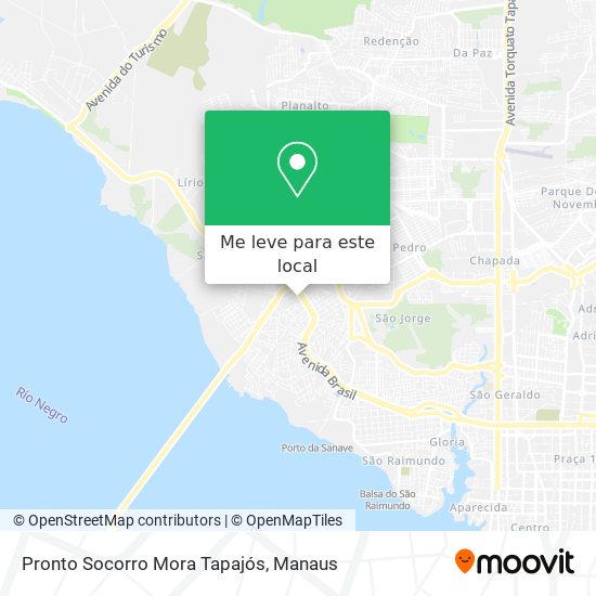 Pronto Socorro Mora Tapajós mapa