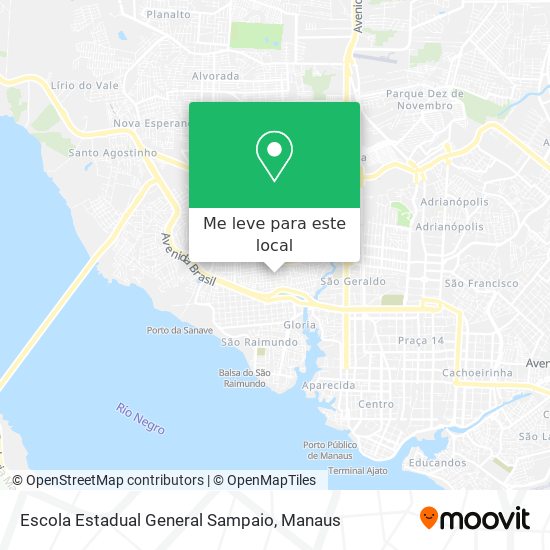 Escola Estadual General Sampaio mapa