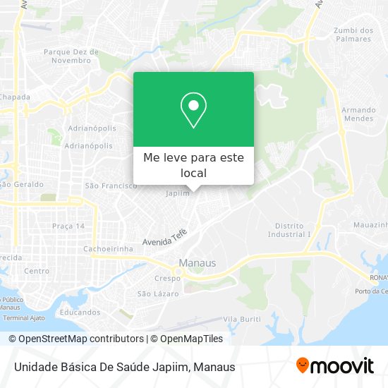 Unidade Básica De Saúde Japiim mapa