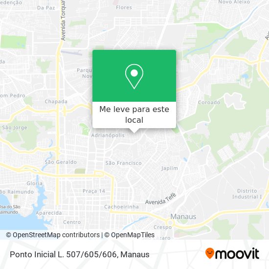 Ponto Inicial L. 507/605/606 mapa