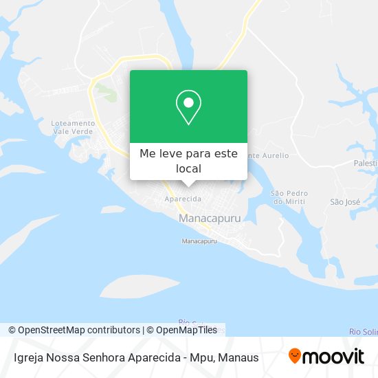 Igreja Nossa Senhora Aparecida - Mpu mapa