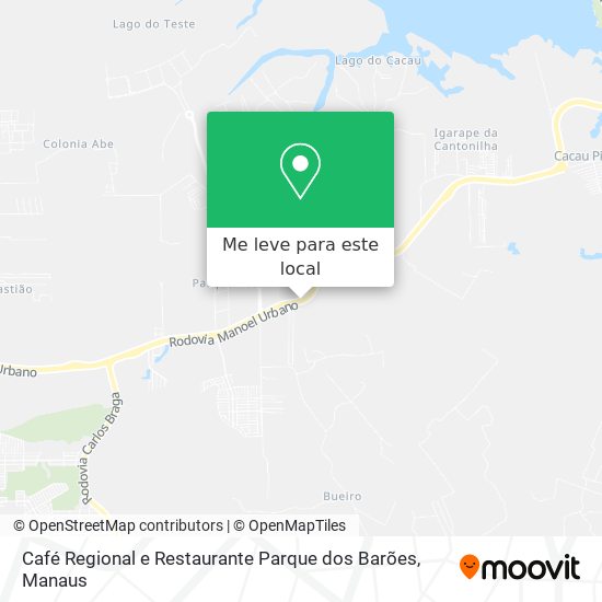 Café Regional e Restaurante Parque dos Barões mapa