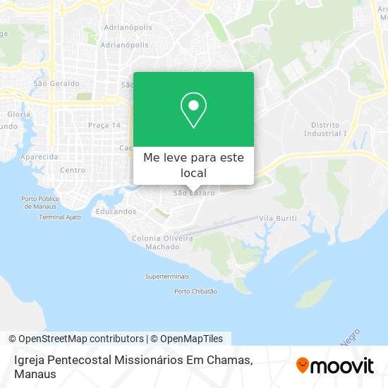 Igreja Pentecostal Missionários Em Chamas mapa