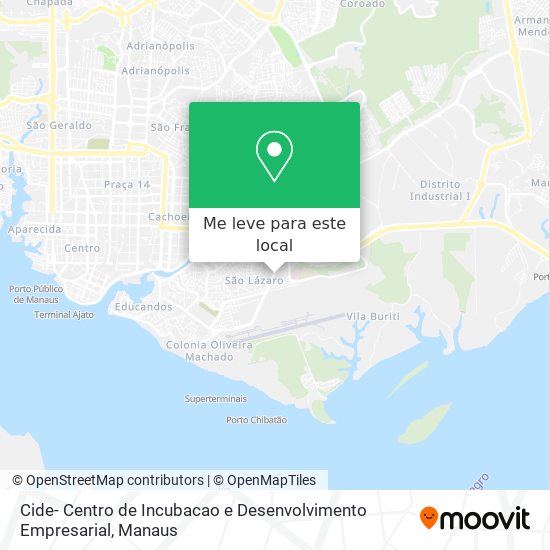 Cide- Centro de Incubacao e Desenvolvimento Empresarial mapa