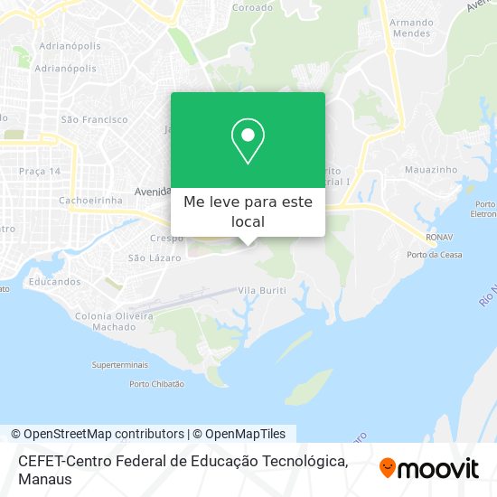 CEFET-Centro Federal de Educação Tecnológica mapa