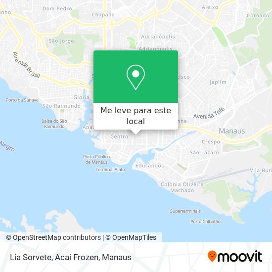 Lia Sorvete, Acai Frozen mapa