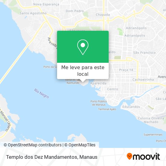 Templo dos Dez Mandamentos mapa