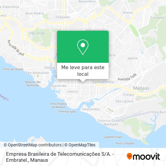Empresa Brasileira de Telecomunicações S / A. - Embratel. mapa