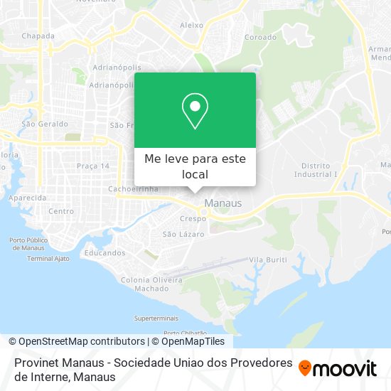 Provinet Manaus - Sociedade Uniao dos Provedores de Interne mapa