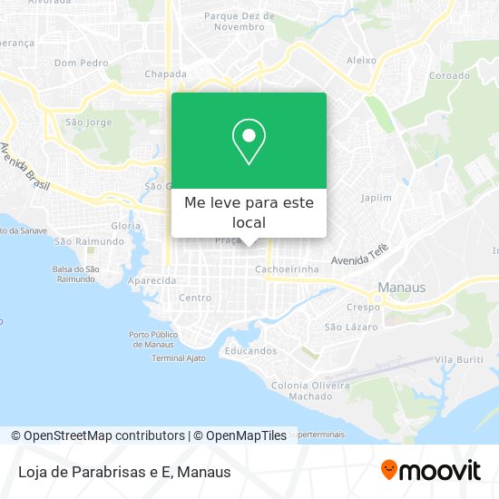 Loja de Parabrisas e E mapa