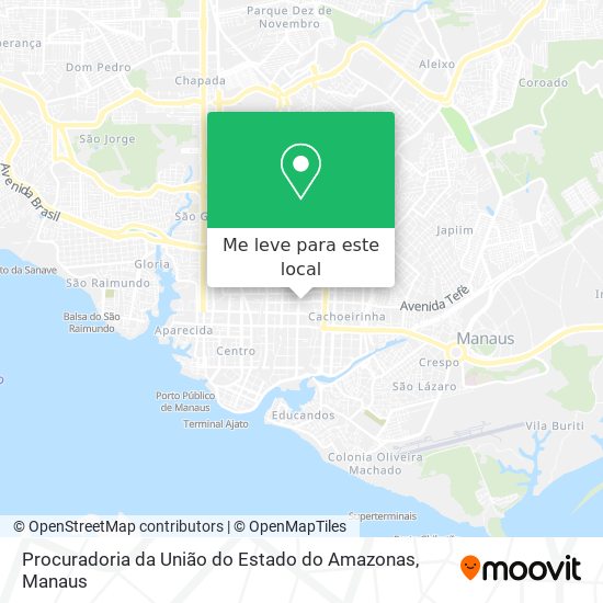 Procuradoria da União do Estado do Amazonas mapa