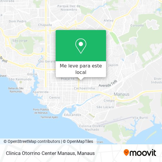 Clinica Otorrino Center Manaus mapa