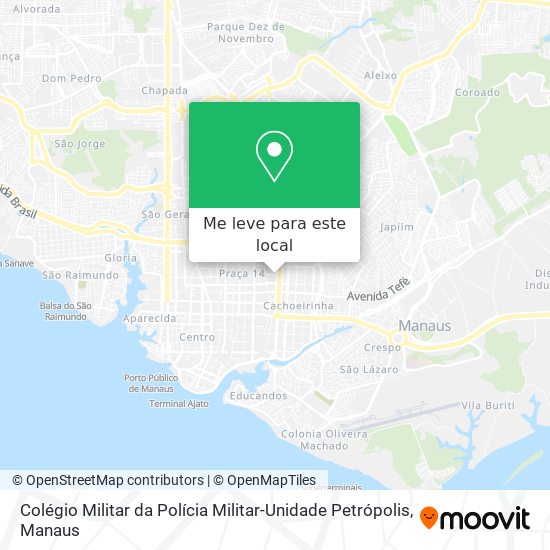 Colégio Militar da Polícia Militar-Unidade Petrópolis mapa