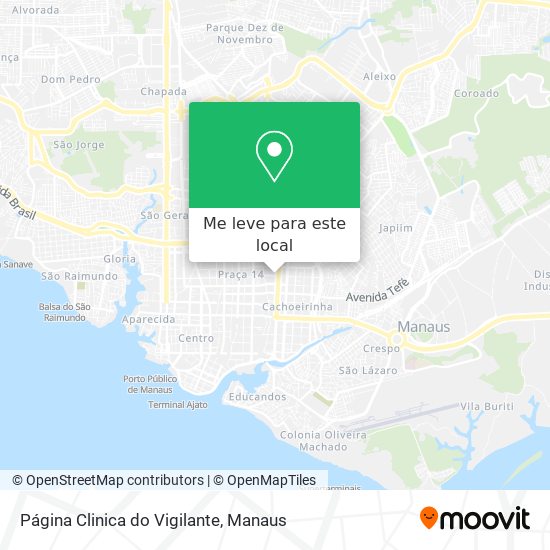 Página Clinica do Vigilante mapa