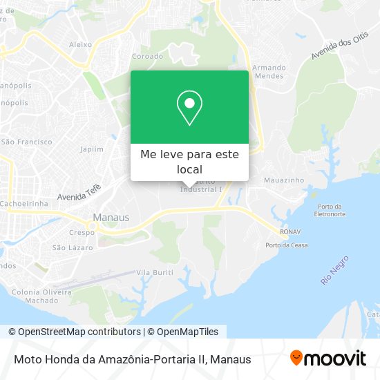 Moto Honda da Amazônia-Portaria II mapa