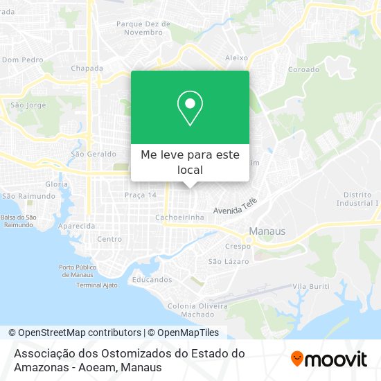 Associação dos Ostomizados do Estado do Amazonas - Aoeam mapa