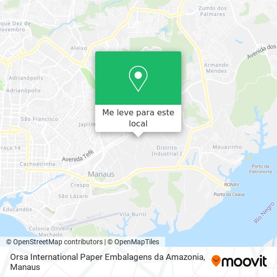 Orsa International Paper Embalagens da Amazonia mapa