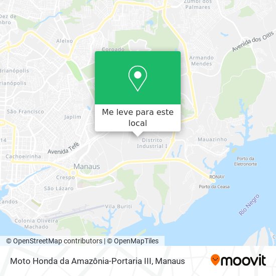 Moto Honda da Amazônia-Portaria III mapa