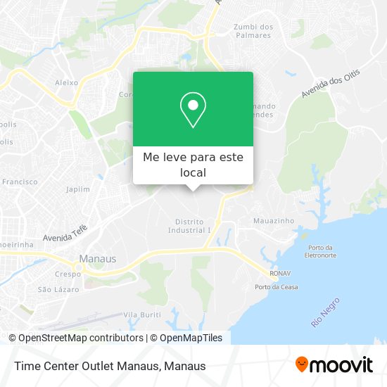 Time Center Outlet Manaus mapa