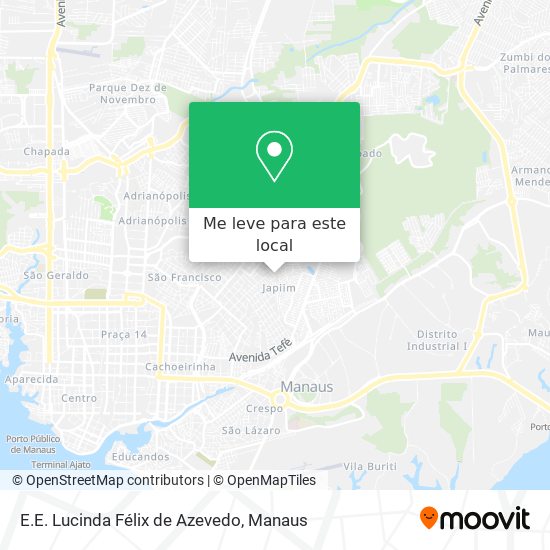E.E. Lucinda Félix de Azevedo mapa