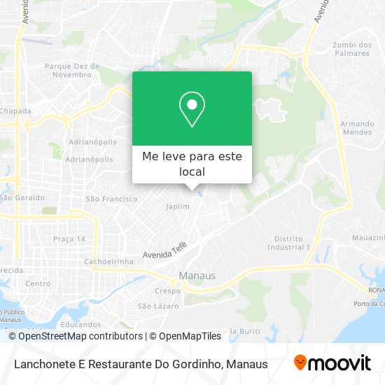 Lanchonete E Restaurante Do Gordinho mapa