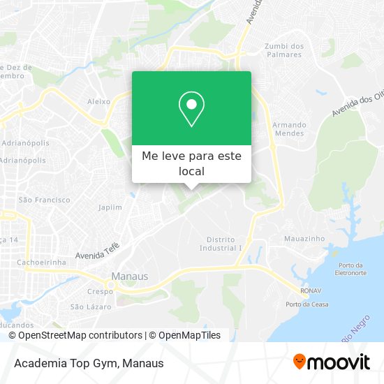 Academia Top Gym mapa