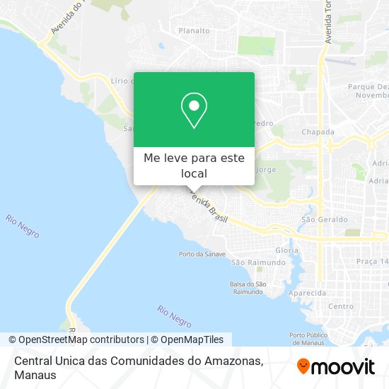 Central Unica das Comunidades do Amazonas mapa